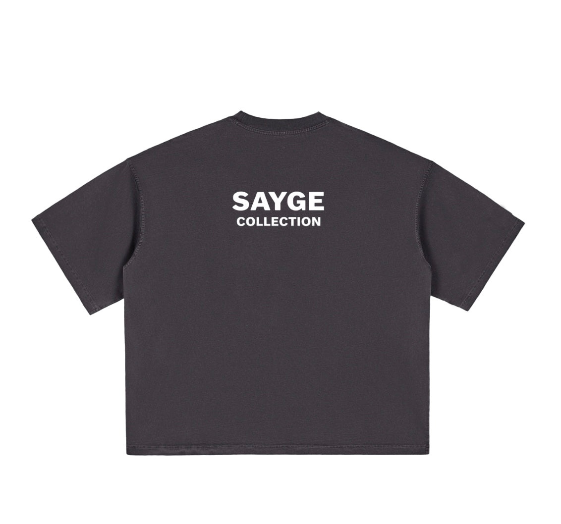 SAYGE BOX TEE BLACK