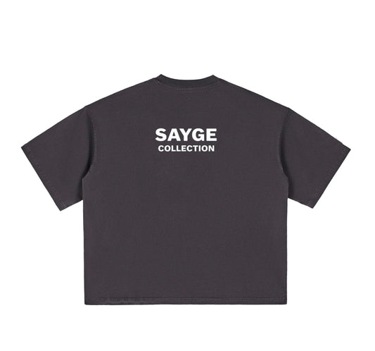 SAYGE BOX TEE BLACK