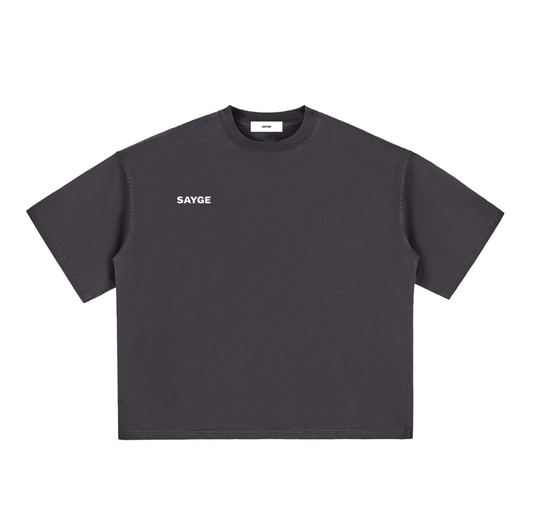 SAYGE BOX TEE BLACK