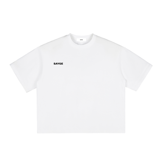 SAYGE BOX TEE WHITE