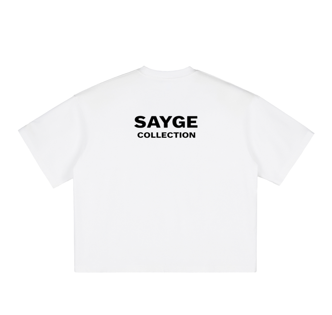 SAYGE BOX TEE WHITE