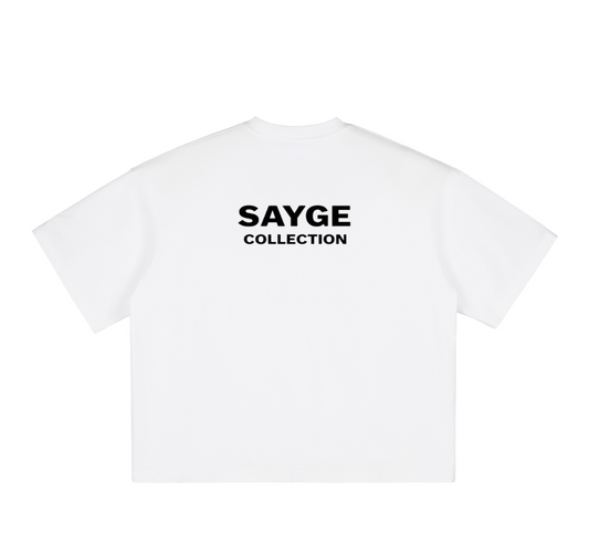 SAYGE BOX TEE WHITE
